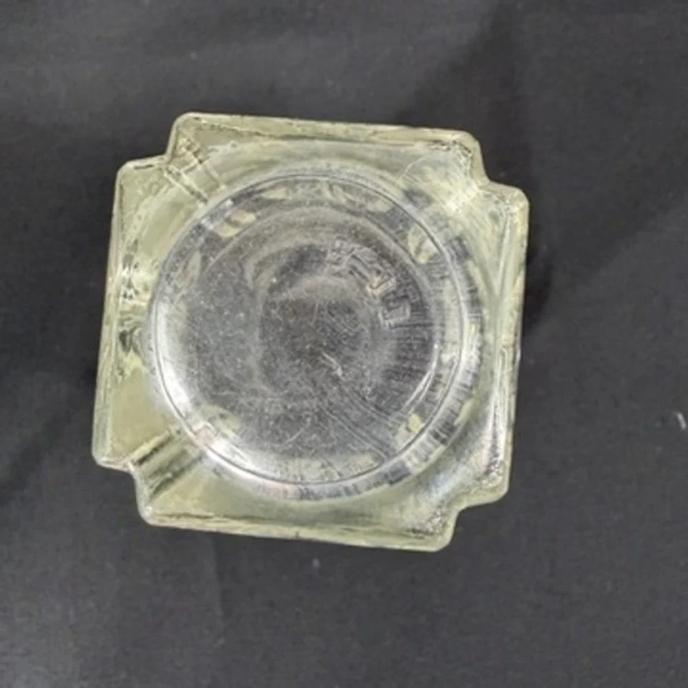Vintage Pressed Clear Glass Juice Tumbler Wheat Pattern Square Base 3.75 inch